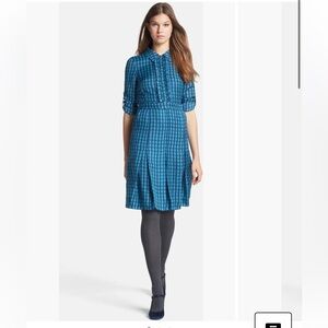 Tory Burch Sz Sm 'Kim' Silk Blend Shirtdress
